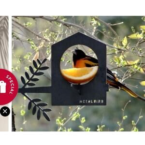 *GIFT* METALBIRD Metal BIRD FEEDER Tree Yard  Sculpture Silhouette Art NEW K24